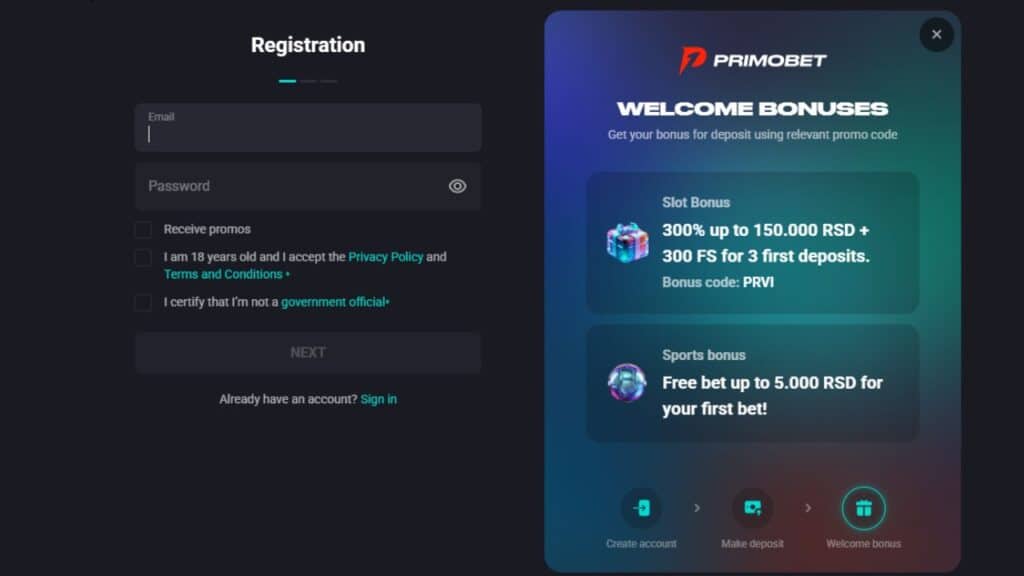 primobet registracija