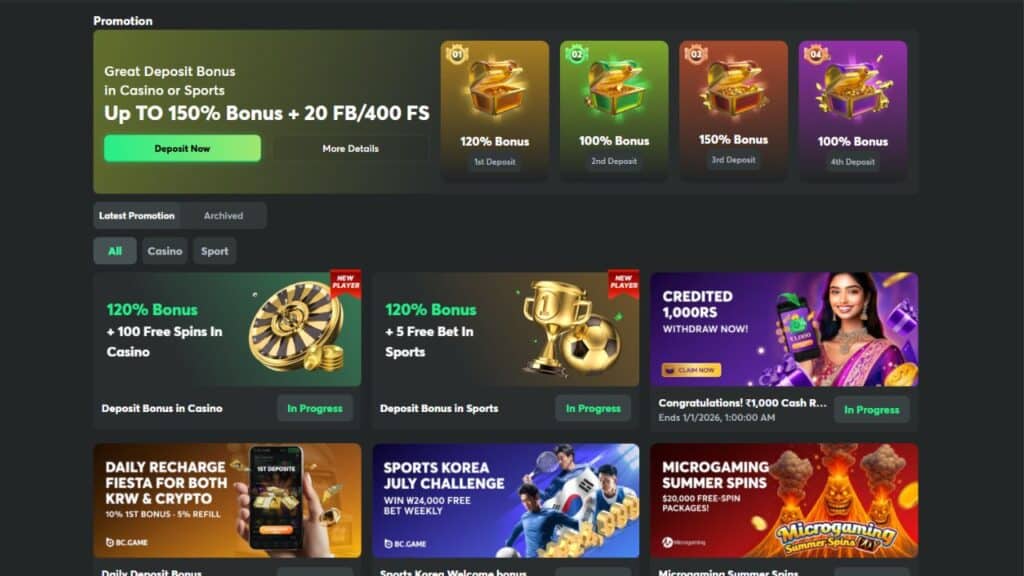 Bonus dobrodošlice u BC.Game kladionici