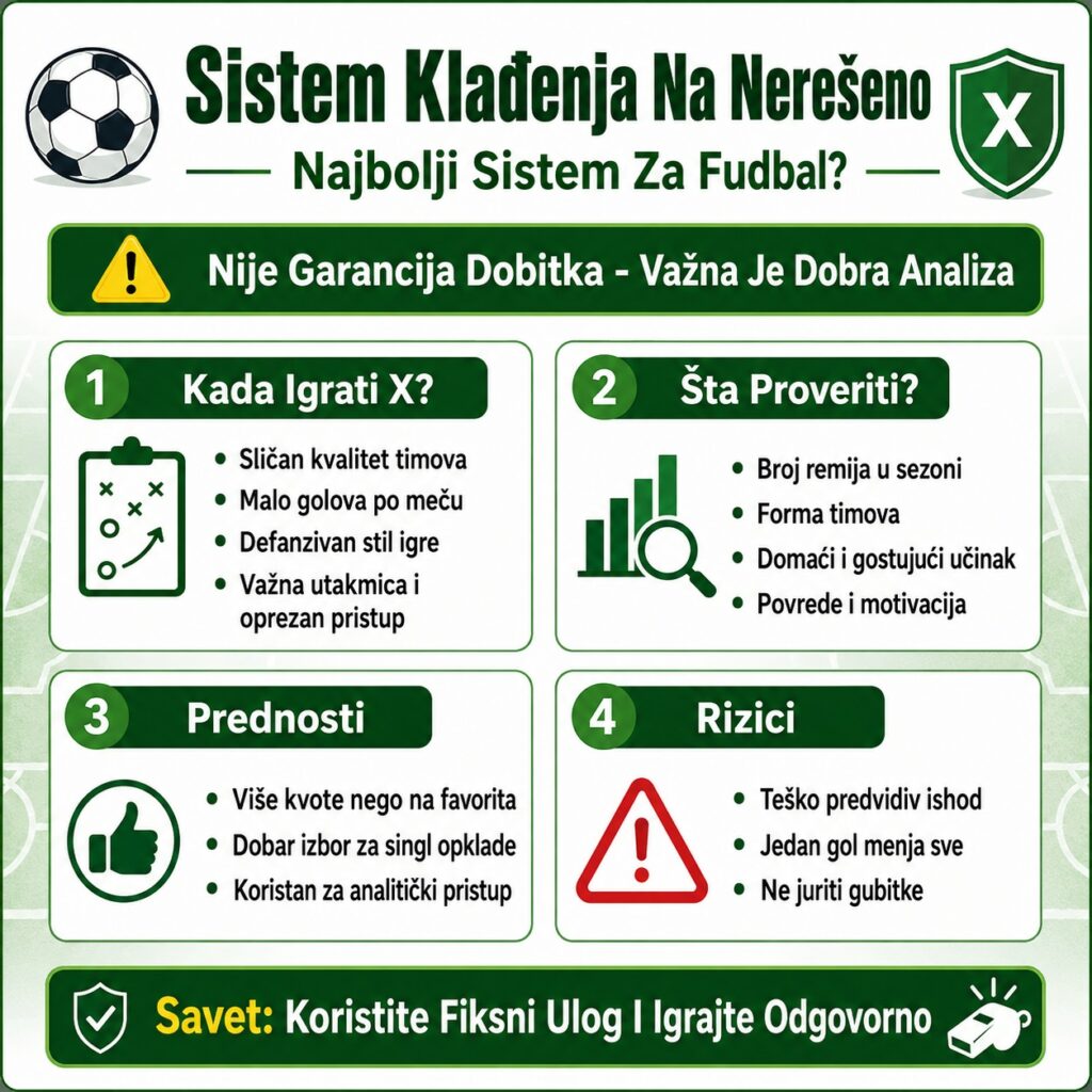 Sistem klađenja na nerešeno infografika